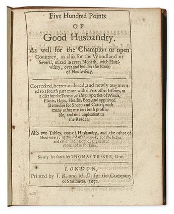 (BOTANICAL--GARDENING.) Group of four 17th century gardening books,